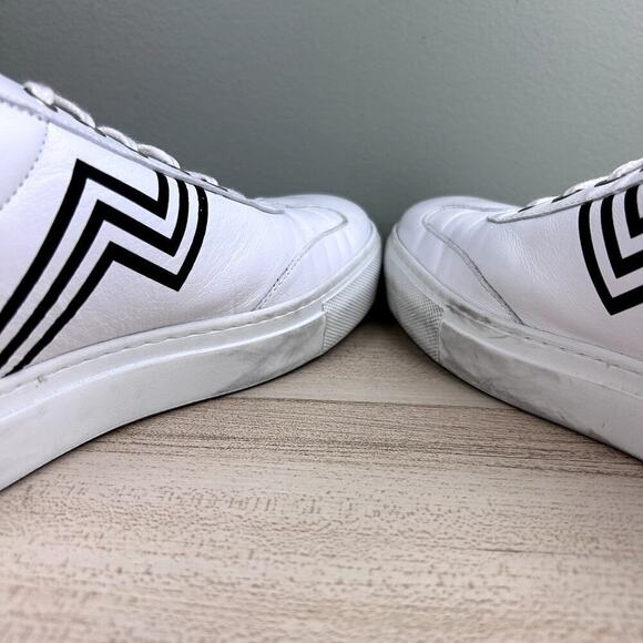 Ralph Lauren Purple Label Savir Calfskin Trainer White Leather Sneaker sz 11.5 - Picture 10 of 15